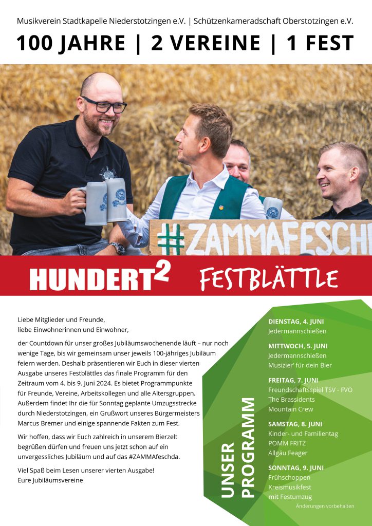 Titelseite des Festblättle